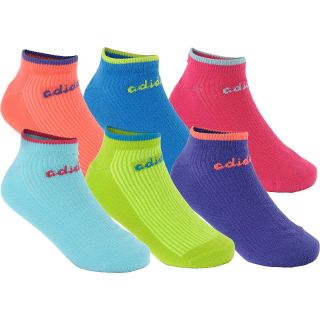 adidas Girls Superlite No Show Socks   6 Pack   Size: Small, Purple/pink