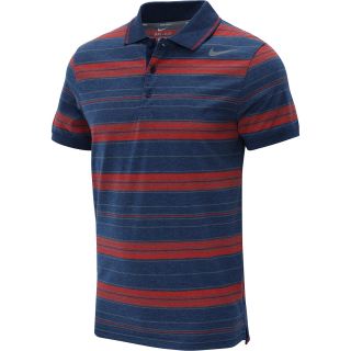 NIKE Mens Vapor Touch Striped Short Sleeve Tennis Polo   Size: Xl, Brave Blue