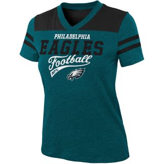 NFL Team Apparel Girls Philadelphia Eagles Burn Out Jersey Short Sleeve T Shirt