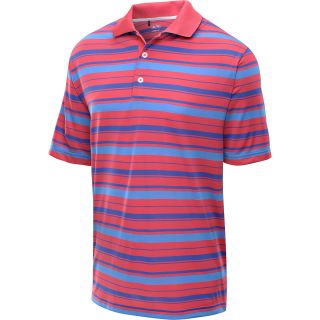 adidas Mens ClimaLite Bar Stripe Short Sleeve Golf Polo   Size: Large,