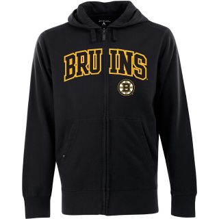 Antigua Mens Boston Bruins Full Zip Hooded Applique Sweatshirt   Size: Medium,