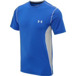 UNDER ARMOUR Mens HeatGear Sonic Printed Fitted Short Sleeve Top   Size Large,