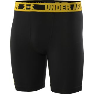 UNDER ARMOUR Mens HeatGear Sonic Compression Shorts   Size: Small, Black/taxi