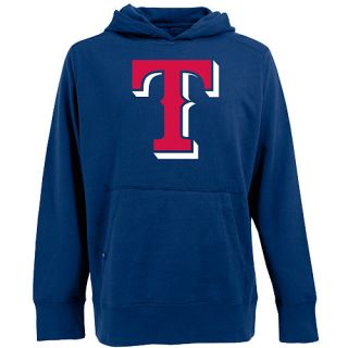 Antigua Mens Texas Rangers Signature Hood Applique Pullover Sweatshirt   Size:
