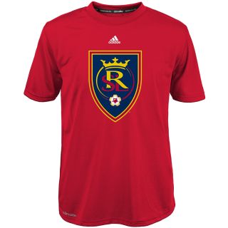 adidas Youth Real Salt Lake Primary Logo ClimaLite Short Sleeve T Shirt   Size: