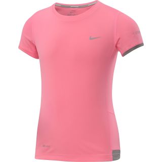 NIKE Girls Miler Running Shirt   Size: Medium, Polar Pink/silver