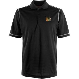 Antigua Chicago Blackhawks Mens Icon Polo   Size: XXL/2XL, Black/white (ANT