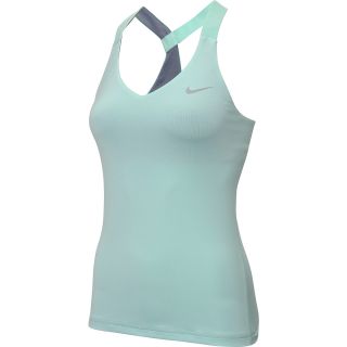 NIKE Womens Advantage Solid Tennis Tank   Size: Large, Arctic Green/silver