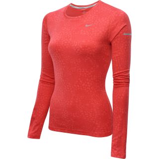 NIKE Womens Printed Miler Long Sleeve Running T Shirt   Size: XS/Extra Small,