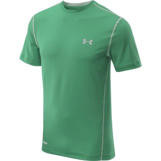 UNDER ARMOUR Mens HeatGear Sonic Fitted Short Sleeve Top   Size: Small, Astro