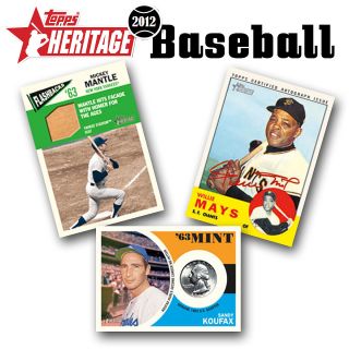 Topps 2012 Heritage Retail Baseball Card Set with 12 Packs of 9 Cards per Box