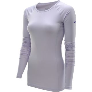 NIKE Womens Pro Essentials Hybrid 2 Long Sleeve T Shirt   Size: Large, Violet