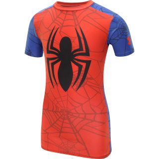 UNDER ARMOUR Boys Alter Ego Spider Man Fitted Baselayer Top   Size: Large,