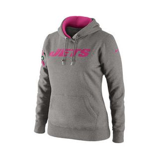 NIKE Womens New York Jets Breast Cancer Awareness Tailgater Pullover Hoody  