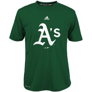 adidas Youth Oakland Athletics ClimaLite Team Logo Short Sleeve T Shirt   Size: