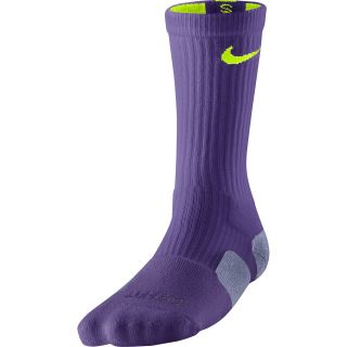 NIKE Womens Dri FIT Elite Basketball Crew Socks   Size: Large, Purple/violet