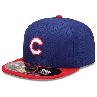 NEW ERA Mens Chicago Cubs Diamond Era 59FIFTY Tech BP Cap   Size 7.625, Blue