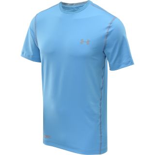 UNDER ARMOUR Mens HeatGear Sonic Fitted Short Sleeve Top   Size: Xl, Blue
