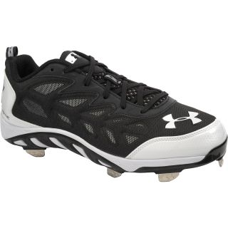 UNDER ARMOUR Mens Spine Metal Low Baseball Cleats   Size: 11, Black/white