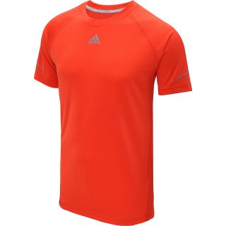 adidas Mens Climacool Run Short Sleeve T Shirt   Size: Small, Red