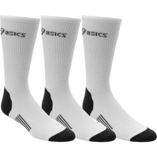 ASICS Mens Hydrology Crew Socks   3 Pack   Size: Large, White/grey