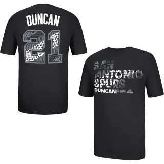 adidas Mens San Antonio Spurs Tim Duncan Untied Short Sleeve T Shirt   Size: