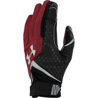 UNDER ARMOUR Adult Nitro Football Gloves   Size: Medium, Maroon/black