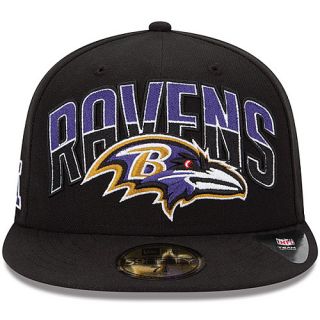NEW ERA Youth Baltimore Ravens Draft 59FIFTY Fitted Cap   Size: 6 1/2, Black