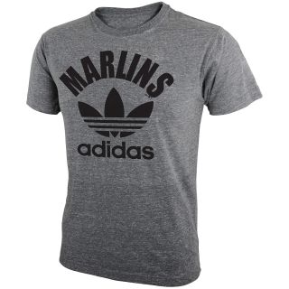 adidas Youth Miami Marlins Trefoil Short Sleeve T Shirt   Size: Medium, Grey