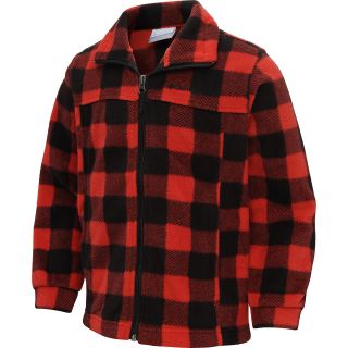 COLUMBIA Boys Zing II Fleece Jacket   Size: Small, Red Lumberjack