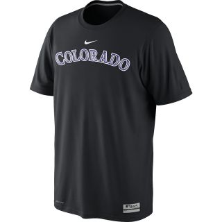 NIKE Mens Colorado Rockies AC Dri FIT Legend Logo Short Sleeve T Shirt   Size