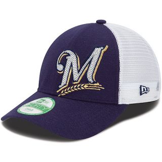 NEW ERA Youth Milwaukee Brewers Sequin Shimmer 9FORTY Adjustable Cap   Size: