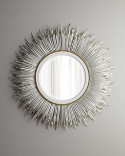 White Porcupine Quill Mirror