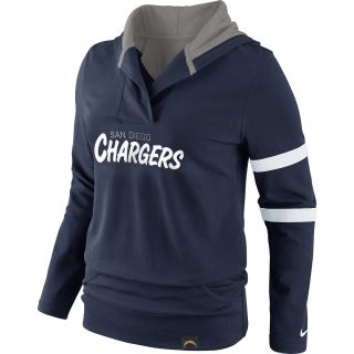 NIKE Womens San Diego Chargers Play Action Hooded Top   Size Small, College