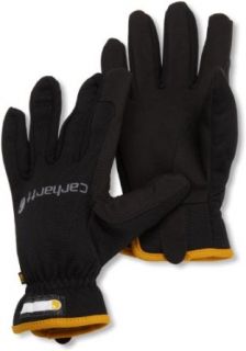 Carhartt Men's Quick Flex Spandex Work Glove with Water Repellant Palm, Black, Large at  Mens Clothing store: Cold Weather Gloves