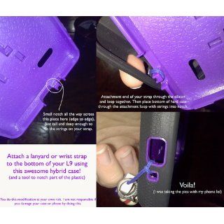 Double Layer Kickstand Hard Hybrid Gel Case Cover For T Mobile LG Optimus L9 P769 (Purple): Cell Phones & Accessories