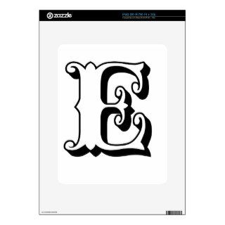 Letter E iPad Skins