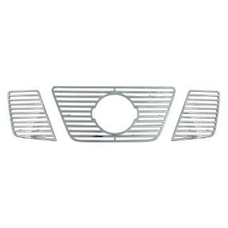 Bully  GI 28 Triple Chrome Plated ABS Snap in Imposter Grille Overlay, 3 Piece: Automotive