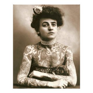 Tattooed with Pearls Victorian Lady Framable Photo