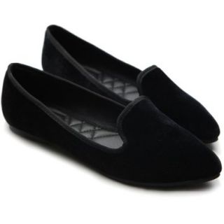 Ollio Women's Ballet Comfort Faux Suede Warmth Multi Colored Shoe Flat: Shoes