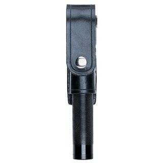 Aker Leather Aker   Open Bottom Flashlight Holder With Flap   A555LED BW H: Sports & Outdoors