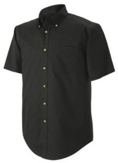 Devon & Jones Men's Short Sleeve Five Star Performance Twill Button Down Dress Shirt D555S blue Small at  Mens Clothing store:
