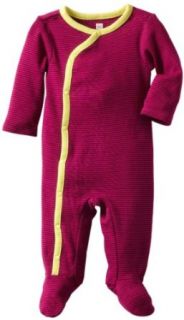 Tea Collection Baby girls Infant Mini Stripe Footie, Fruit Punch, 6 12 Months: Infant And Toddler Rompers: Clothing