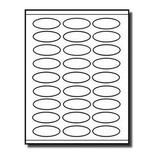 540 Label Outfitters® Oval White Matte Laser or Inkjet Labels, 2 1/2" x 1", 20 Sheets : Printer Labels : Office Products