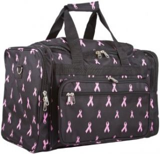 World Traveler Pink Ribbon Breast Cancer Duffle Bag 19 inch: Duffel Bags: Clothing