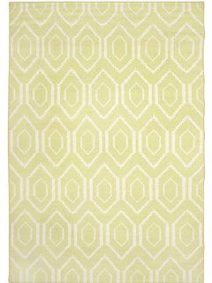 Safavieh Dhurrie Collection DHU556A 8 Handmade Wool Area Rug, 8 by 10 Feet, Green/Ivory  