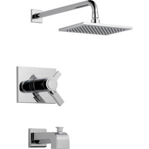 Delta Vero 1 Handle Thermostatic Tub and Shower Faucet Trim Kit Only in Chrome (Valve Not Included) T17T453
