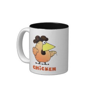 Cartoon Chicken Mug  Fat cartoon Chicken Mug