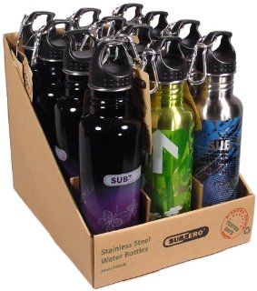 Subzero Stainless Steel Water Bottles Includes 12 Bottles with Printed Designs   That's Only $2.92 Per Bottle : Sports Water Bottles : Sports & Outdoors