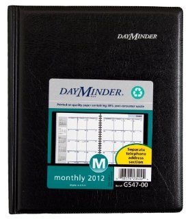 DayMinder Recycled Monthly Planner, 6 x 9 Inches, Black, 2012 (G547 00) : Appointment Books And Planners : Office Products